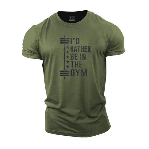Men's I'd Rather Be in the Gym Cotton T-Shirt